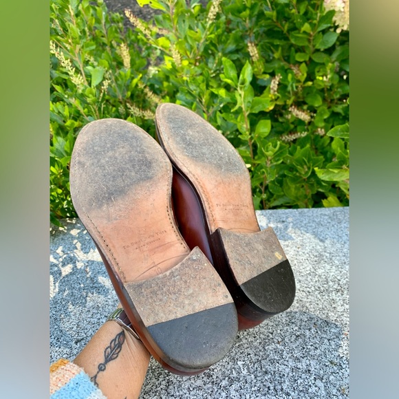 TO BOOT NEW YORK ADAM DERRICK RICH BROWN LEATHER PENNY LOAFER, ITALY, 10 - Picture 8 of 16